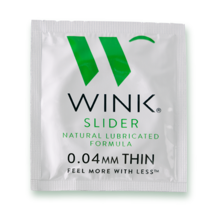 Slider | Natural Water-Based Lubricated Thin Condom | Wink Condoms Slider | Natural Water-Based Lubricated Thin Condom | Wink Condoms